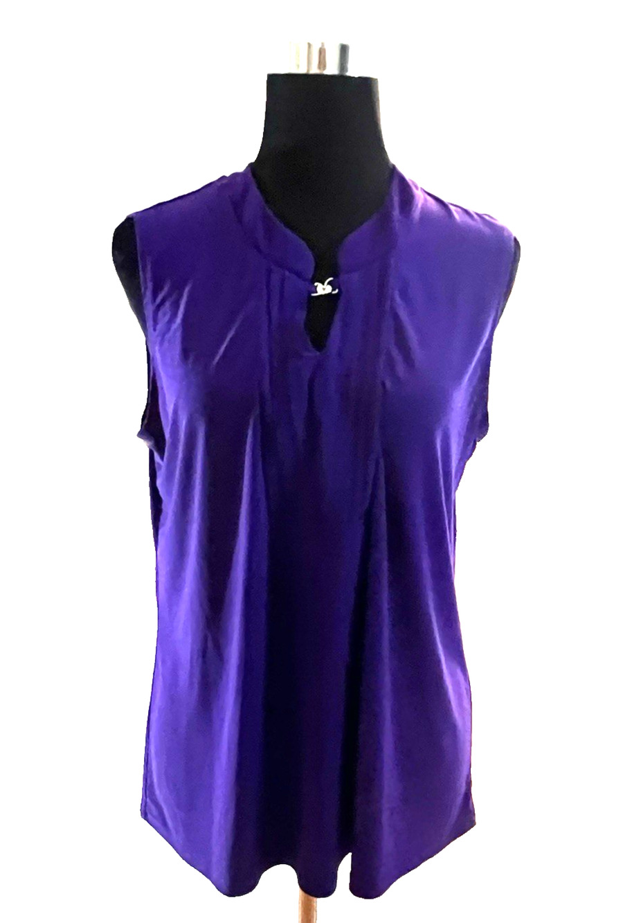 Liz McCoy Women's Sleeveless Purple Blouse Size XL